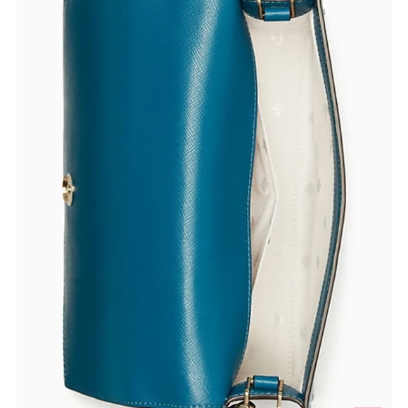 KATE SPADE | peacock Teal Blue Purse Crossbody Shoulder Bag & Slim Card Wallet - Picture 9 of 10
